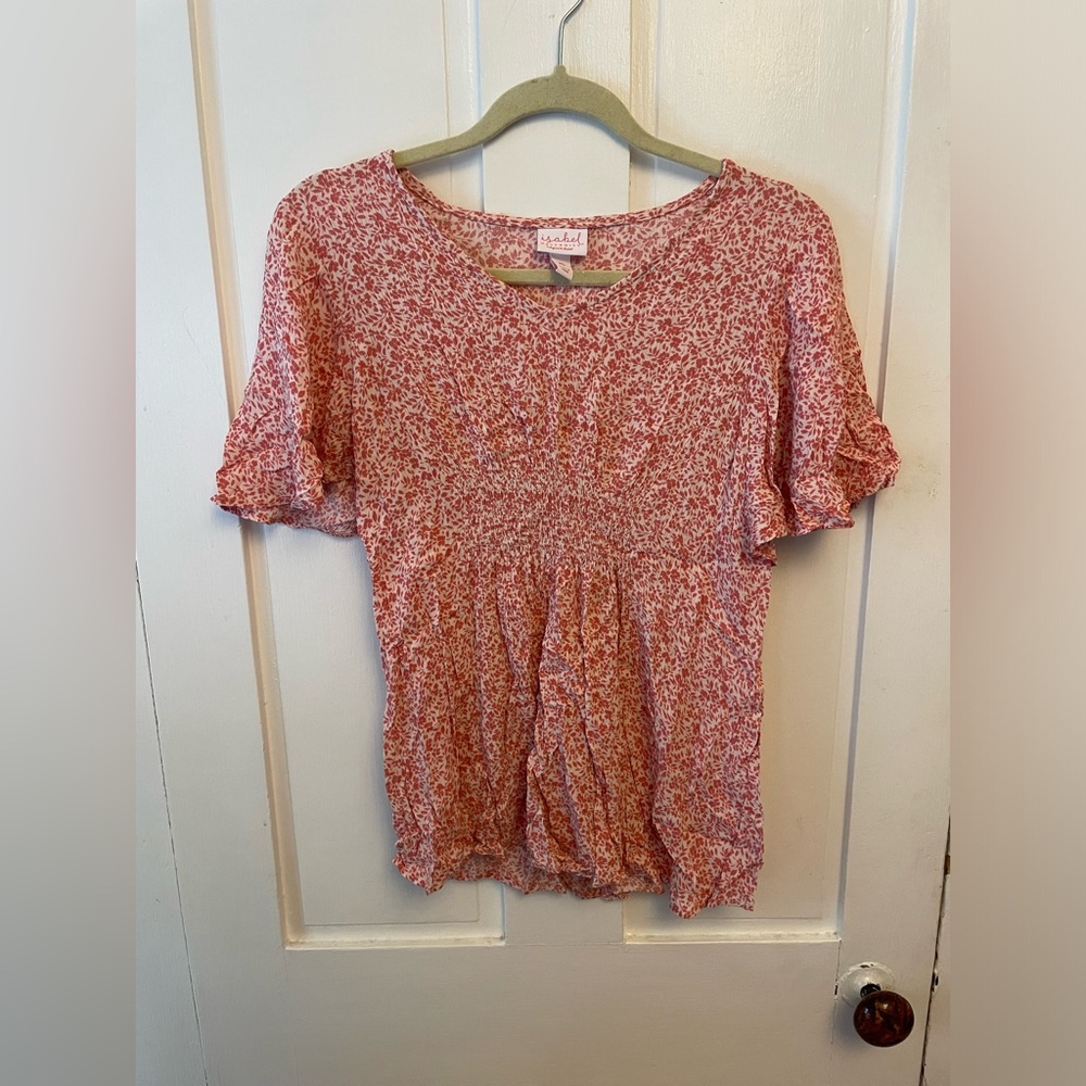 Floral maternity blouse